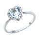Серебряное кольцо SOKOLOV 92014451-91 с топазом и фианитом