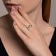 Серебряное кольцо SOKOLOV 92014451-91 с топазом и фианитом