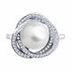 Серебряное кольцо SOKOLOV 92014480-91 с фианитом и жемчугом