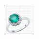 Серебряное кольцо SOKOLOV 92014483-91 с фианитом и ситаллом