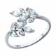 Серебряное кольцо SOKOLOV 92014533-91 с топазом и фианитом