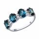 Серебряное кольцо SOKOLOV 92014547 с фианитом и Лондон топазом