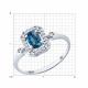 Серебряное кольцо SOKOLOV 92014633 с фианитом и Лондон топазом
