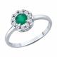 Серебряное кольцо SOKOLOV 92014644 с фианитом и агатом
