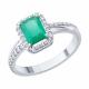 Серебряное кольцо SOKOLOV 92014692 с фианитом и агатом