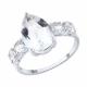 Серебряное кольцо SOKOLOV 92014714 с горным хрусталём