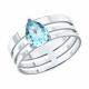 Серебряное кольцо SOKOLOV 92014723 с топазом