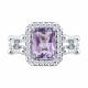 Серебряное кольцо SOKOLOV 92014749 с фианитом и аметистом
