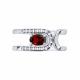 Серебряное кольцо SOKOLOV 92014834 с фианитом и гранатом