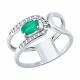 Серебряное кольцо SOKOLOV 92014837 с фианитом и агатом