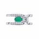Серебряное кольцо SOKOLOV 92014837 с фианитом и агатом