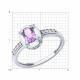 Серебряное кольцо SOKOLOV 92014872 с фианитом и аметистом