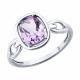 Серебряное кольцо SOKOLOV 92014894 с аметистом