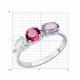 Серебряное кольцо SOKOLOV 92014920 с топазом, аметистом и горным хрусталём