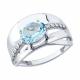 Серебряное кольцо SOKOLOV 92014933 с топазом и фианитом