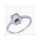 Серебряное кольцо SOKOLOV 92014936 с фианитом и аметистом
