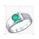 Серебряное кольцо SOKOLOV 92014947 с фианитом и агатом