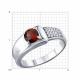 Серебряное кольцо SOKOLOV 92014948 с фианитом и гранатом