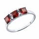 Серебряное кольцо SOKOLOV 92014976 с гранатом