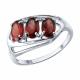 Серебряное кольцо SOKOLOV 92014979 с гранатом