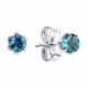 Серебряные серьги SOKOLOV 92020457-91 с Лондон топазом