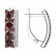 Серебряные серьги SOKOLOV 92021447-91 с фианитом и гранатом