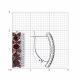 Серебряные серьги SOKOLOV 92021447-91 с фианитом и гранатом