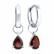 Серебряные серьги-трансформеры Diamant с гранатом 92022545-91