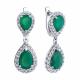 Серебряные серьги SOKOLOV 92022825-91 с фианитом и агатом