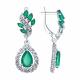 Серебряные серьги SOKOLOV 92022840-91 с фианитом и агатом