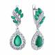 Серебряные серьги SOKOLOV 92022840-91 с фианитом и агатом