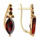 Серьги из золочёного серебра SOKOLOV 92022850 с гранатом и раухтопазом