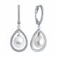 Серебряные серьги SOKOLOV 92022916-91 с фианитом и жемчугом