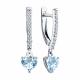 Серебряные серьги SOKOLOV 92022945-91 с топазом и фианитом