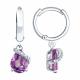 Серебряные серьги SOKOLOV 92022961-91 с фианитом и аметистом
