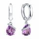 Серебряные серьги SOKOLOV 92022961-91 с фианитом и аметистом