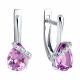 Серебряные серьги SOKOLOV 92022963-91 с фианитом и аметистом