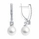 Серебряные серьги SOKOLOV 92022973-91 с фианитом и жемчугом