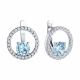 Серебряные серьги SOKOLOV 92023005-91 с топазом и фианитом