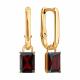 Серьги из золочёного серебра SOKOLOV 92023256 с гранатом