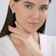 Серебряные серьги SOKOLOV 92025326 с фианитом и празиолитом