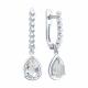 Серебряные серьги SOKOLOV 92025330 с горным хрусталём
