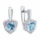 Серебряные серьги SOKOLOV 92025337 с топазом и фианитом