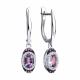 Серебряные серьги SOKOLOV 92025345 с фианитом и аметистом