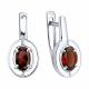 Серебряные серьги SOKOLOV 92025353 с гранатом