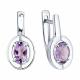 Серебряные серьги SOKOLOV 92025354 с аметистом