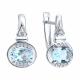 Серебряные серьги SOKOLOV 92025355 с топазом и фианитом
