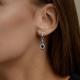 Серебряные серьги SOKOLOV 92025361 с фианитом и Лондон топазом