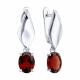 Серебряные серьги SOKOLOV 92025364 с гранатом