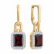 Серебряные серьги SOKOLOV 92025376 с фианитом и гранатом